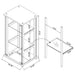 Cyclamen 3-shelf Clear Glass Curio Display Cabinet Black