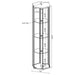 Zahavah 4-shelf Hexagonal Clear Glass Curio Cabinet Black
