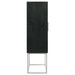 Borman 2-door Home Bar Cabinet Wine Storage Walnut and Black