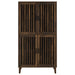 Elouise 4-door Engineered Wood Tall Accent Cabinet Dark Pine