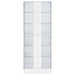 Cabra 4-door LED Curio Display Cabinet White High Gloss