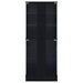 Cabra 4-door LED Curio Display Cabinet Black High Gloss