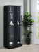 Cabra 4-door LED Curio Display Cabinet Black High Gloss