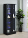 Cabra 4-door LED Curio Display Cabinet Black High Gloss