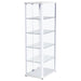 Aero 5-shelf Display Curio Cabinet with LED Lighting White