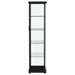 Aero 4-shelf Display Curio Cabinet with LED Lighting Black