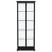 Aero 4-shelf Display Curio Cabinet with LED Lighting Black