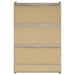 Denia 3-tier Engineered Wood Shoe Cabinet Grey