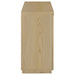 Tilbury 2-door Glass Front Accent Display Cabinet Light Oak
