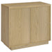 Tilbury 2-door Glass Front Accent Display Cabinet Light Oak