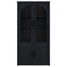 Riva 4-door Tall Accent Display Cabinet LED Lighting Black