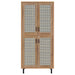 Teller 80-inch 4-door Tall Shoe Storage Cabinet Natural Oak