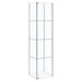 Bellatrix 3-shelf Clear Glass Curio Cabinet White