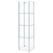 Bellatrix 3-shelf Clear Glass Curio Cabinet White