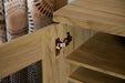 Bristol 6-shelf Engineered Wood Shoe Cabinet Golden Oak