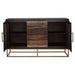 Zara 2-door 57-inch Wood Accent Storage Cabinet Black Walnut