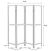 Mattison 4-Panel Room Divider Folding Shoji Screen Natural