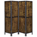 Deepika 4-Panel Room Divider Folding Screen Rustic Nutmeg