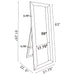 Soline 22 x 61 Inch Framed Standing Floor Mirror Silver
