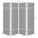 Pearce 4-panel Bamboo Room Divider Folding Screen Natural