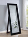 Cadence Tempered Glass Full Length Standing Mirror Black Oak
