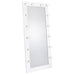 Zayan 32 x 71 Inch Floor Mirror LED Lighting White Gloss