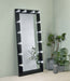 Zayan 32 x 71 Inch Floor Mirror LED Lighting Black Gloss