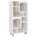 Dalton 65-inch 6-shelf Bookcase White and Distressed Pine