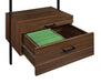 Owens 3-piece 96-inch Wall Mounted Bookshelf Set Walnut