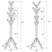 Margaret Solid Wood Coat Rack Clothing Hanger Black