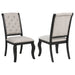 Phelps Upholstered Dining Side Chair Tan Distressed Noir (Set of 2)