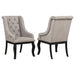 Phelps Upholstered Dining Arm Chair Tan Distressed Noir (Set of 2)