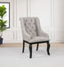 Phelps Upholstered Dining Arm Chair Tan Distressed Noir (Set of 2)