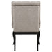 Phelps Upholstered Dining Arm Chair Tan Distressed Noir (Set of 2)