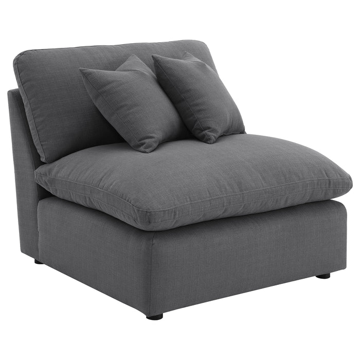 Hobson 4-piece Upholstered Modular Sectional Sofa Charcoal