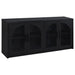 Riva 4-door Dining Sideboard Buffet Storage Credenza Black