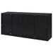 Riva 4-door Dining Sideboard Buffet Storage Credenza Black