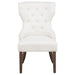 Baney Fabric Upholstered Dining Side Chair Cream and Dark Oak