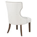 Baney Fabric Upholstered Dining Side Chair Cream and Dark Oak