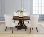 Ridgewell 5-piece Round Pedestal Dining Set Dark Oak