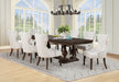 Ridgewell 9-piece Rectangular Trestle Dining Set Dark Oak