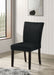 Dermott Upholstered Parson Dining Side Chair Black (Set of 2)
