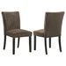 Dermott Upholstered Parson Dining Side Chair Chocolate (Set of 2)