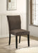 Dermott Upholstered Parson Dining Side Chair Chocolate (Set of 2)