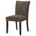 Dermott Upholstered Parson Dining Side Chair Chocolate (Set of 2)