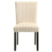 Dermott Upholstered Parson Dining Side Chair Cream (Set of 2)