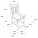 Lavon Wood Counter Height Dining Chair Linen and Light Oak (Set of 2)