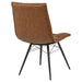 Aiken Faux Leather Upholstered Dining Side Chair Saddle Brown (Set of 4)