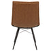Aiken Faux Leather Upholstered Dining Side Chair Saddle Brown (Set of 4)