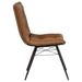 Aiken Faux Leather Upholstered Dining Side Chair Saddle Brown (Set of 4)
